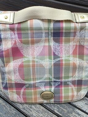 Coach Poppy Tartan Plaid Cosmetic Case